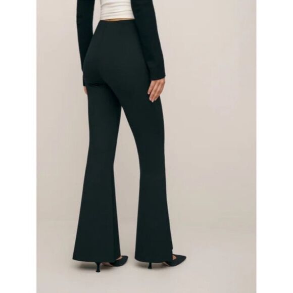 Reformation Jolie Pant in Black Knit Stretchy Flare Hidden Zip NWT size 8 $178 - Picture 6 of 9